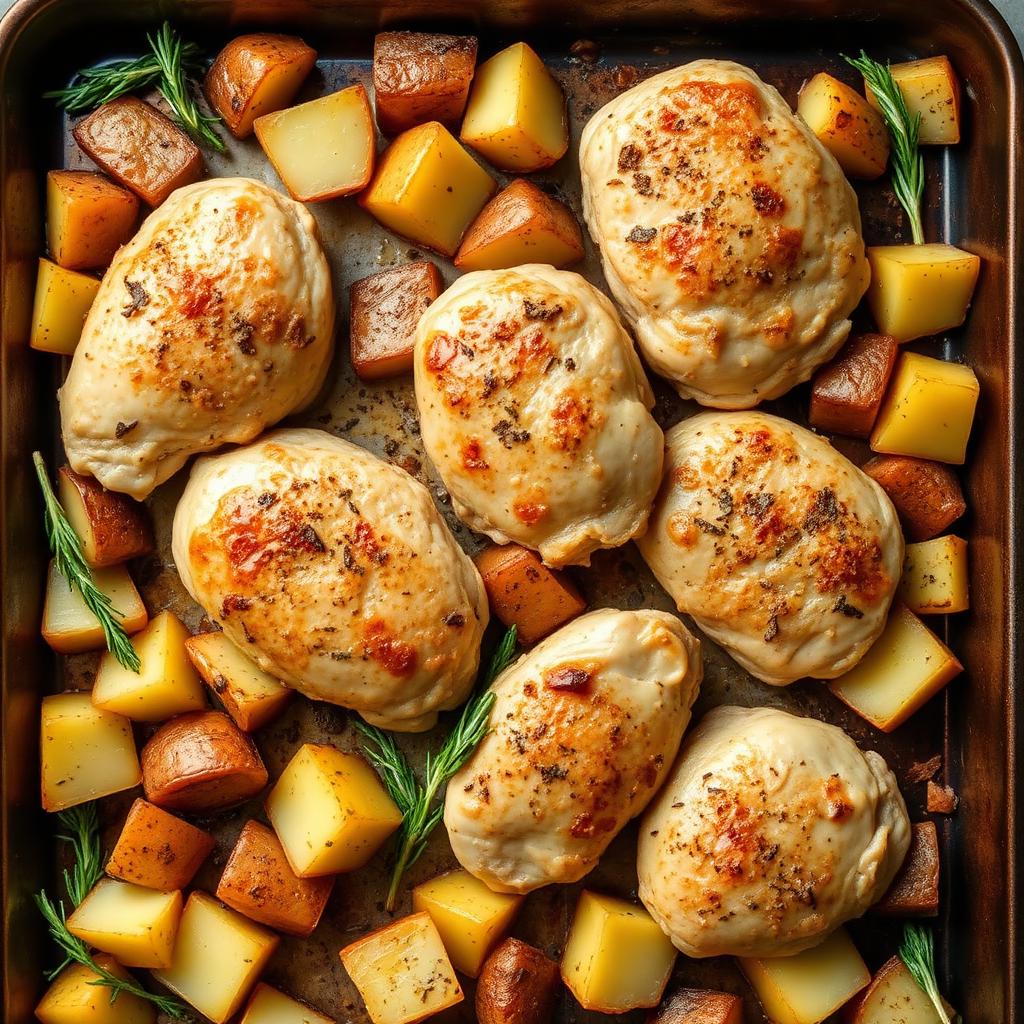 Foto della ricetta Bocconcini di pollo alle erbe e patate