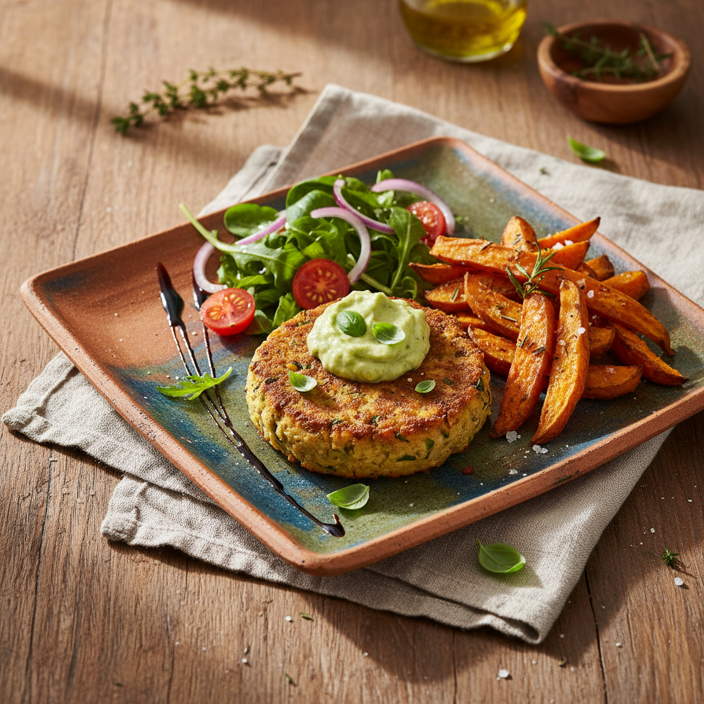 Foto della ricetta Burger di soia e patate