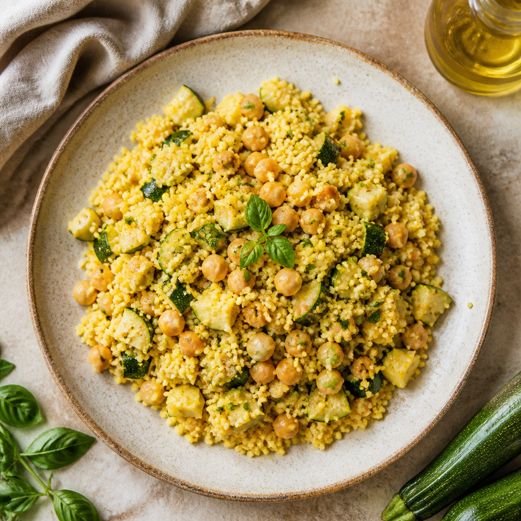 Foto della ricetta Couscous di mais con zucchine e ceci