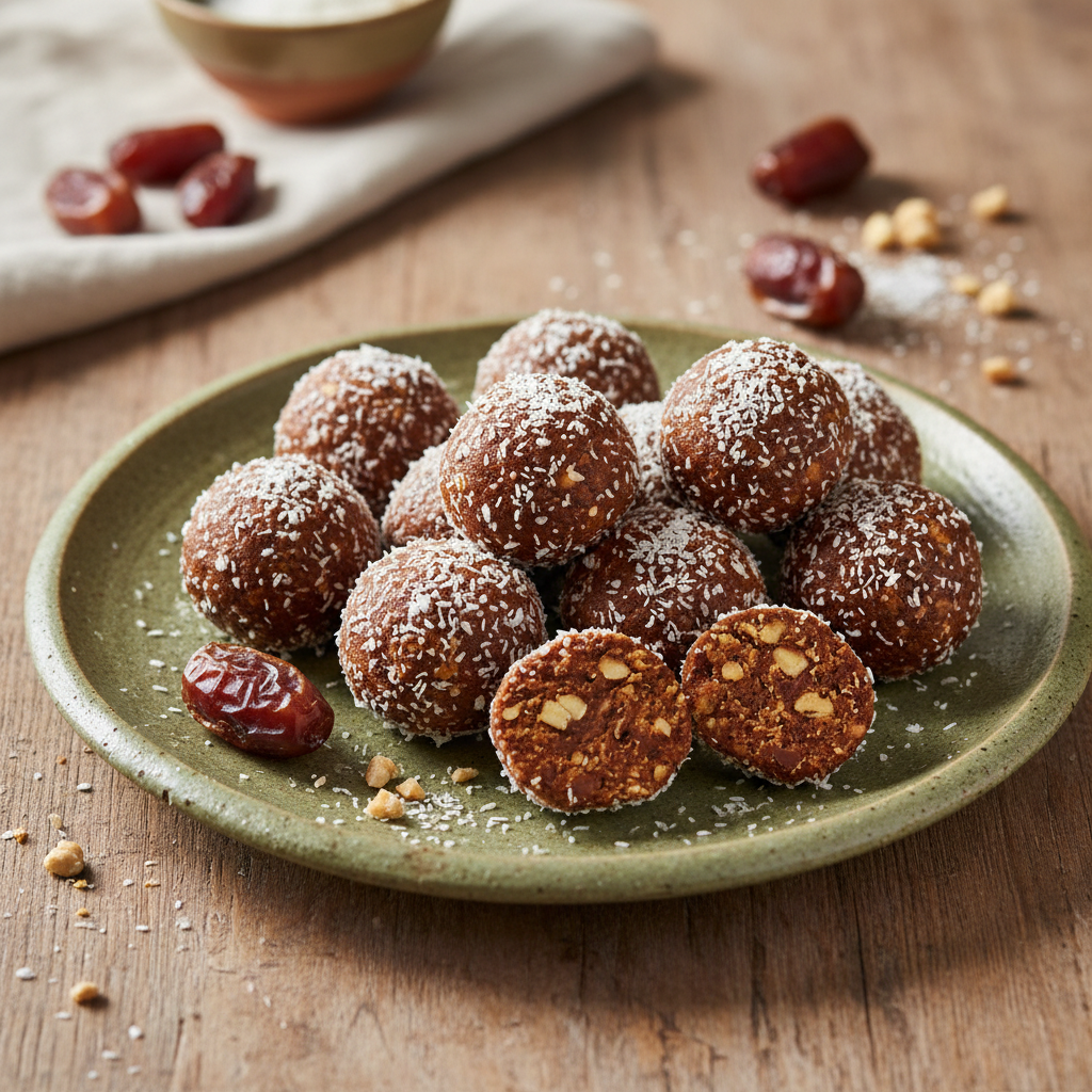 Foto della ricetta Energy balls di cocco e datteri
