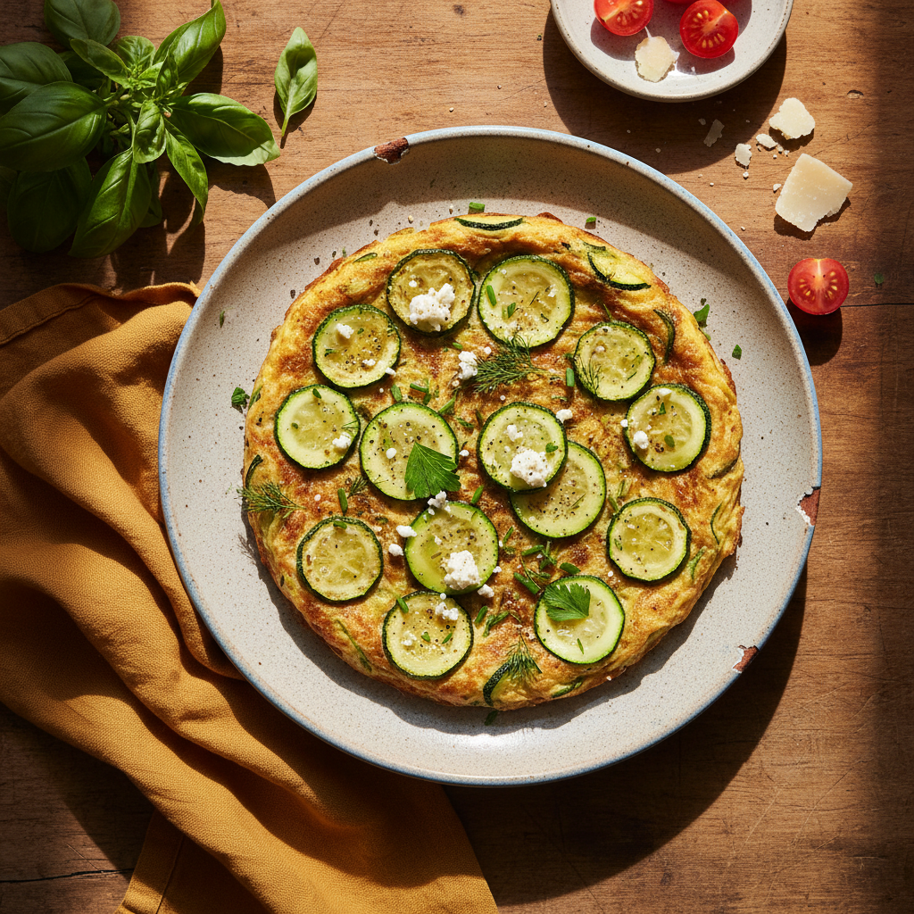 Foto della ricetta Frittata di erbe fini e zucchine