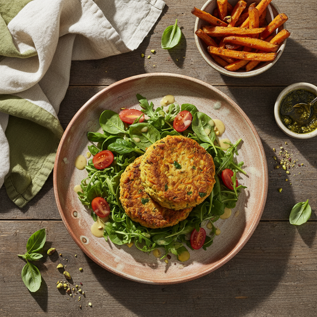 Foto della ricetta Hamburger di ceci e carote