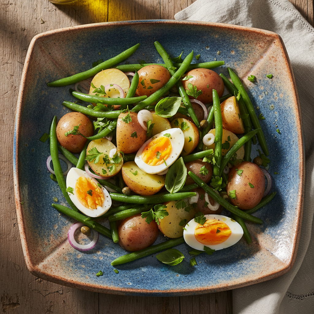 Foto della ricetta Insalata di patate, fagiolini e uova