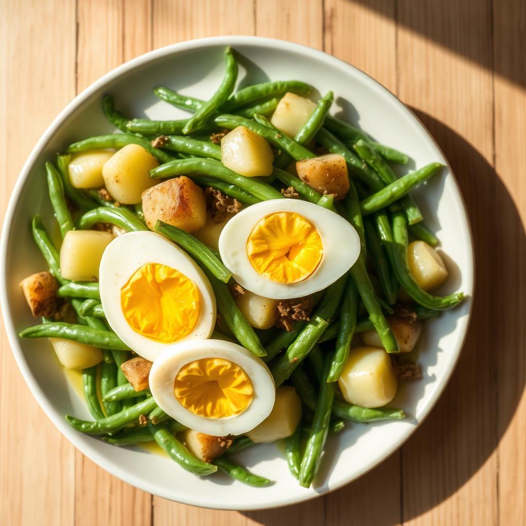 Foto della ricetta Insalata di patate, fagiolini e uovo