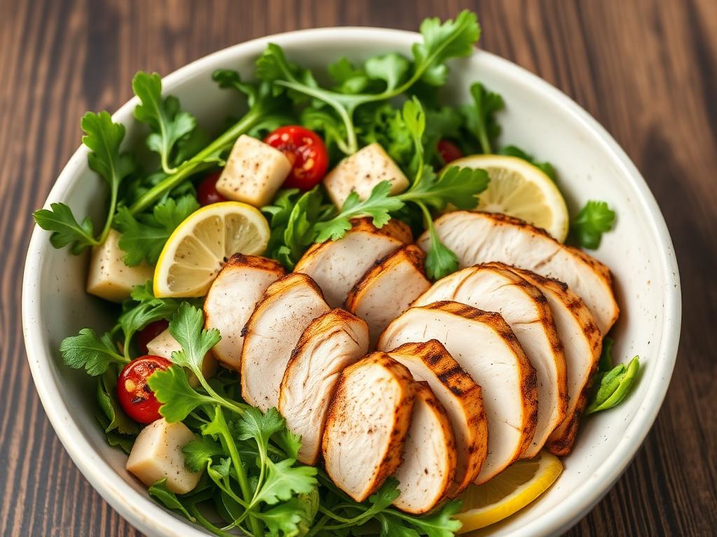 Foto della ricetta Insalata di pollo, rucola e limone