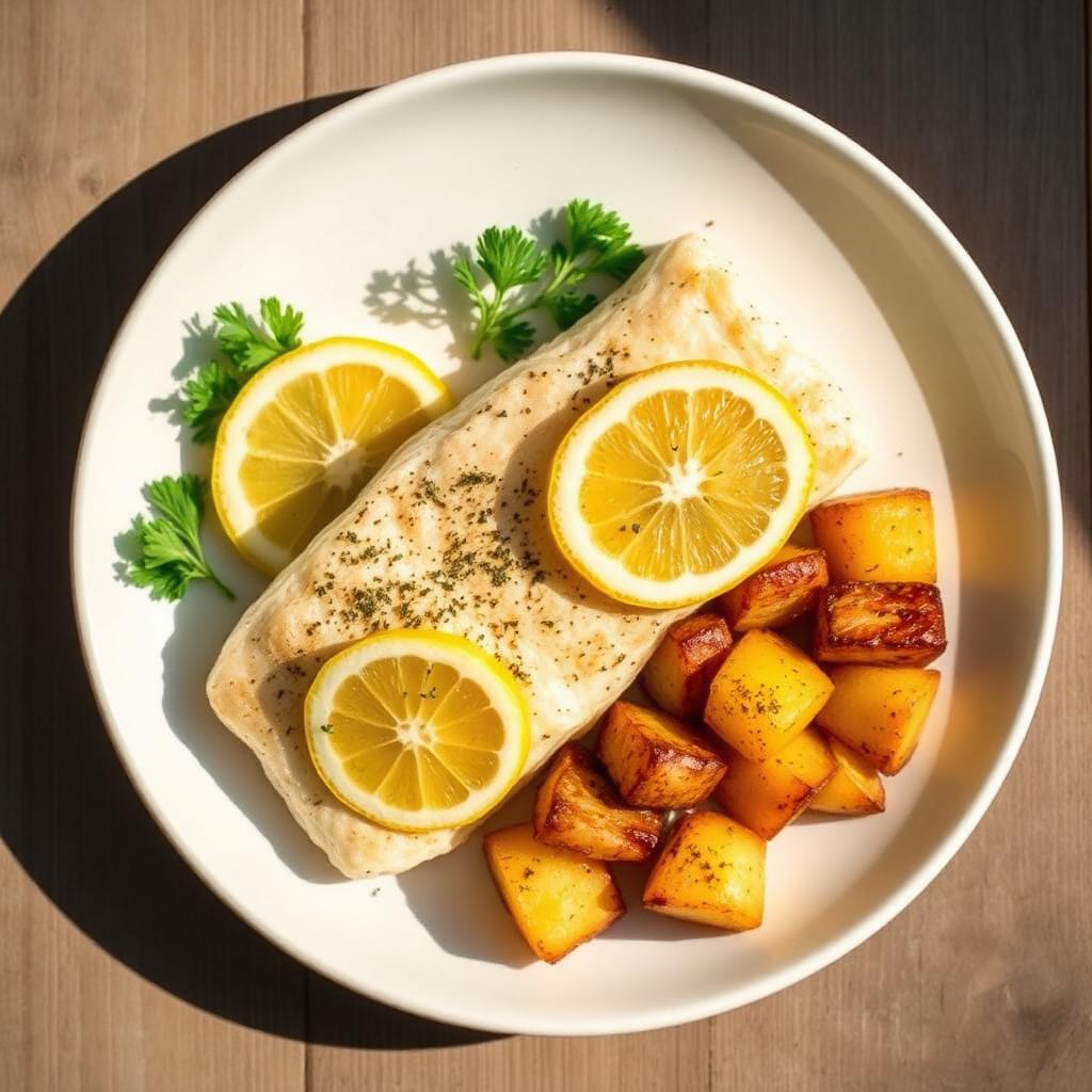Foto della ricetta Filetto di merluzzo al limone con patate