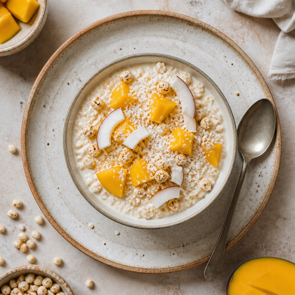 Foto della ricetta Overnight oats di riso soffiato e cocco