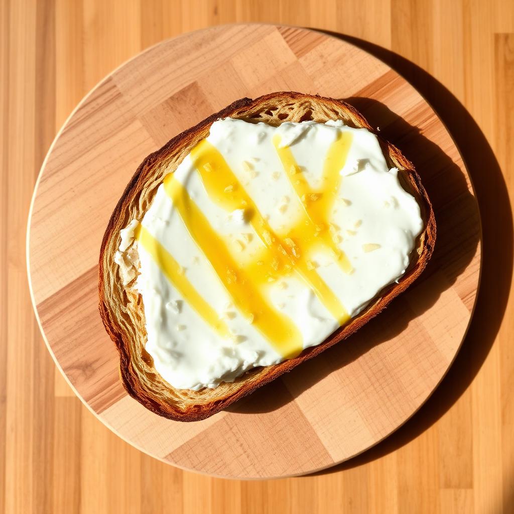 Foto della ricetta Pane tostato con ricotta e miele