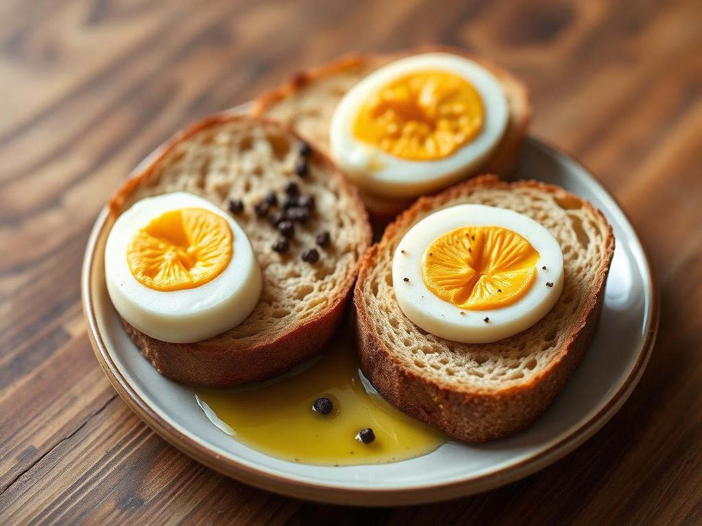 Foto della ricetta Pane di segale con uovo sodo