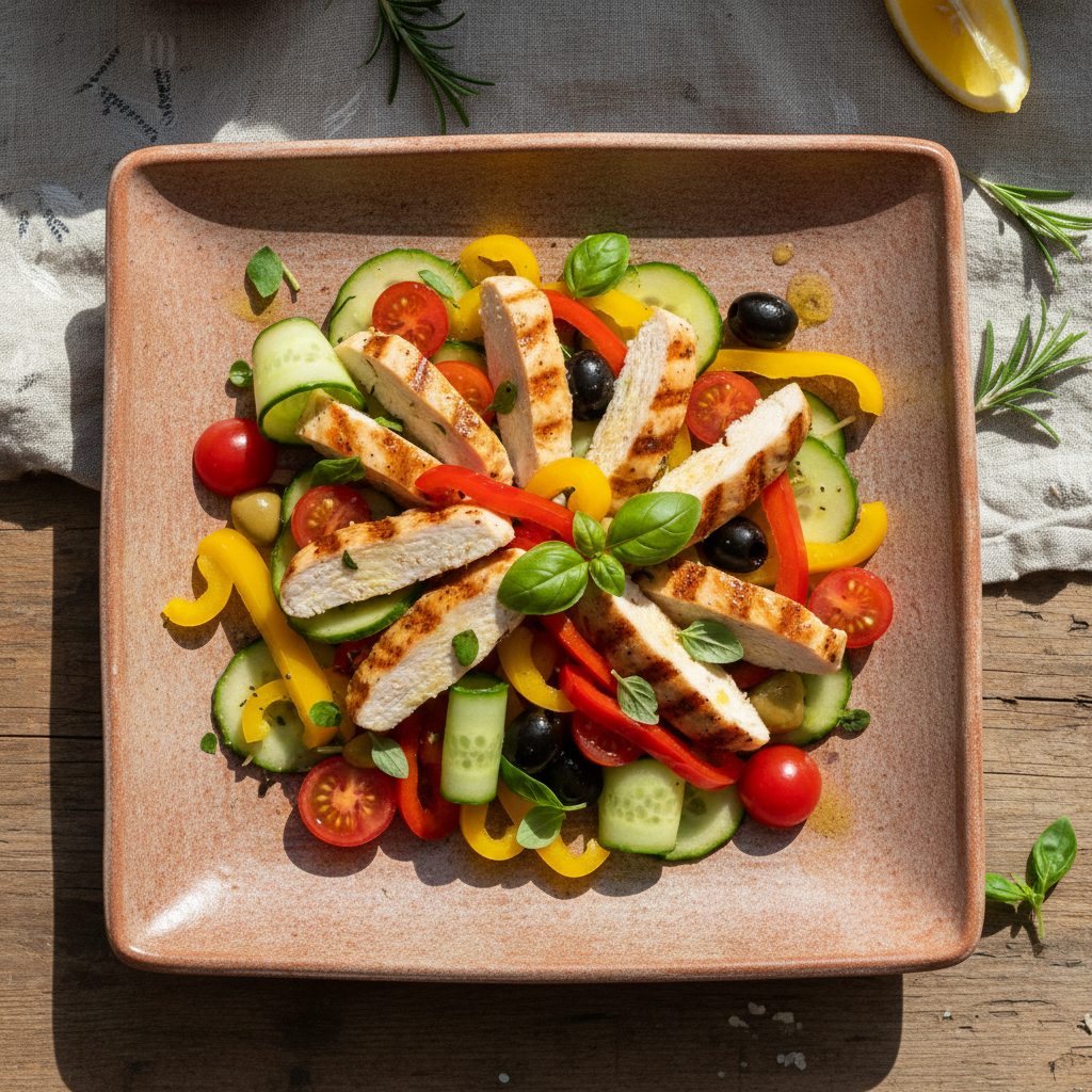 Foto della ricetta Pollo in insalata con verdure