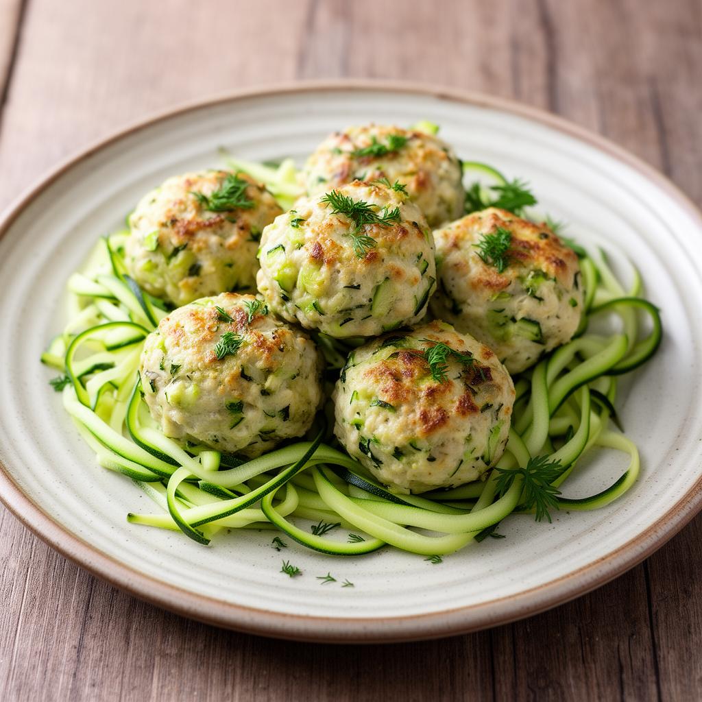 Foto della ricetta Polpettine di pollo e zucchine al forno