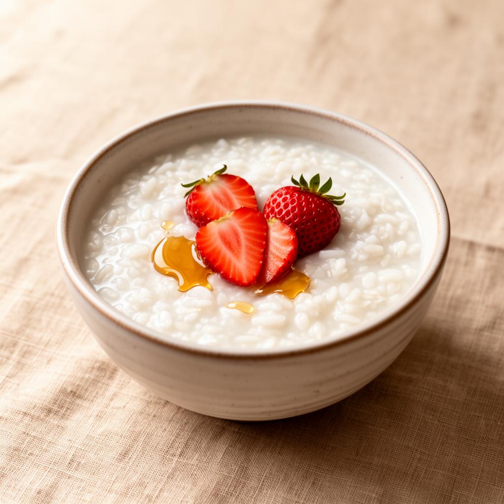 Foto della ricetta Porridge di riso e fragole