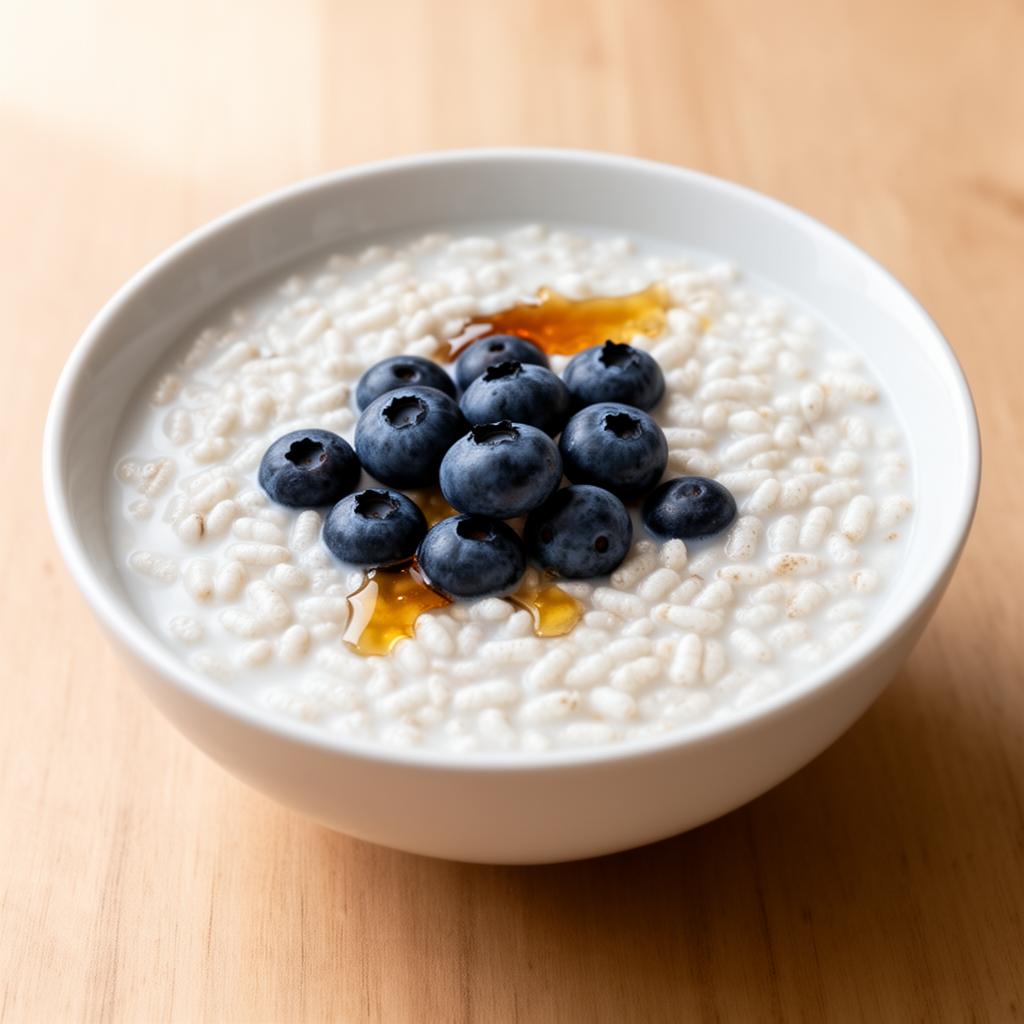 Foto della ricetta Porridge di riso soffiato e mirtilli