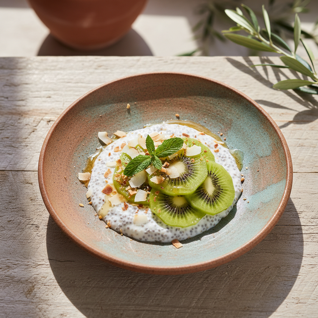 Foto della ricetta Pudding di chia al cocco con kiwi