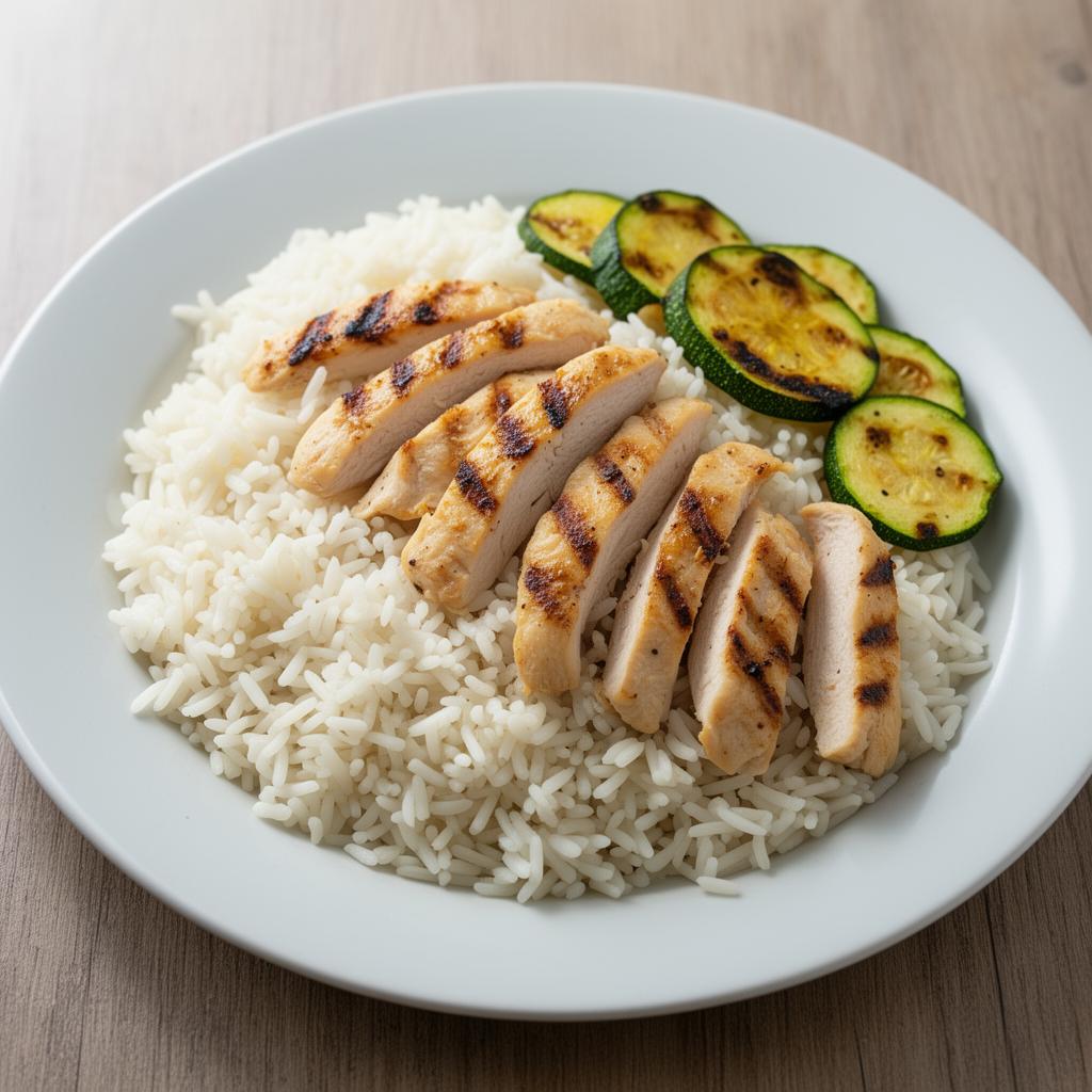 Foto della ricetta Riso basmati con pollo e zucchine