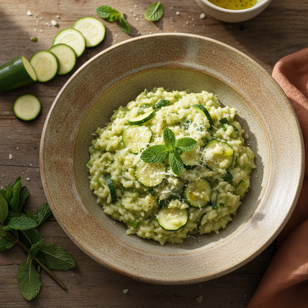 Foto della ricetta Risotto alle zucchine e menta