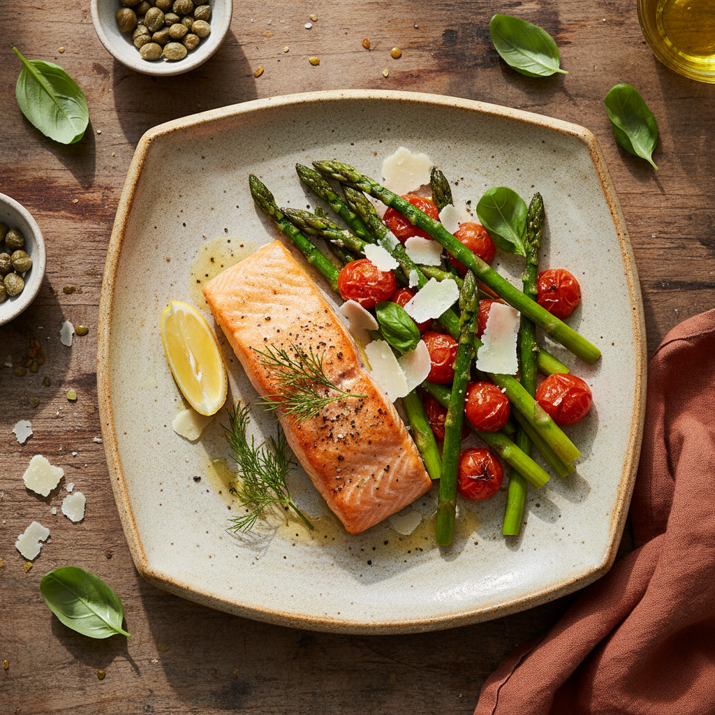 Foto della ricetta Salmone agli asparagi