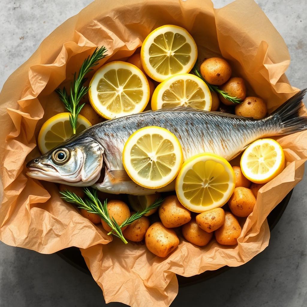 Foto della ricetta Sgombro al cartoccio con patate
