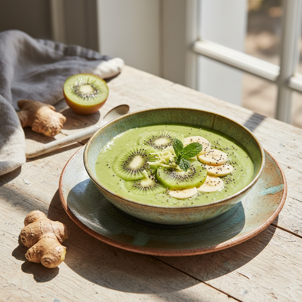 Foto della ricetta Smoothie verde con kiwi e zenzero