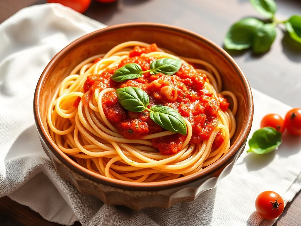 Spaghetti integrali al pomodoro