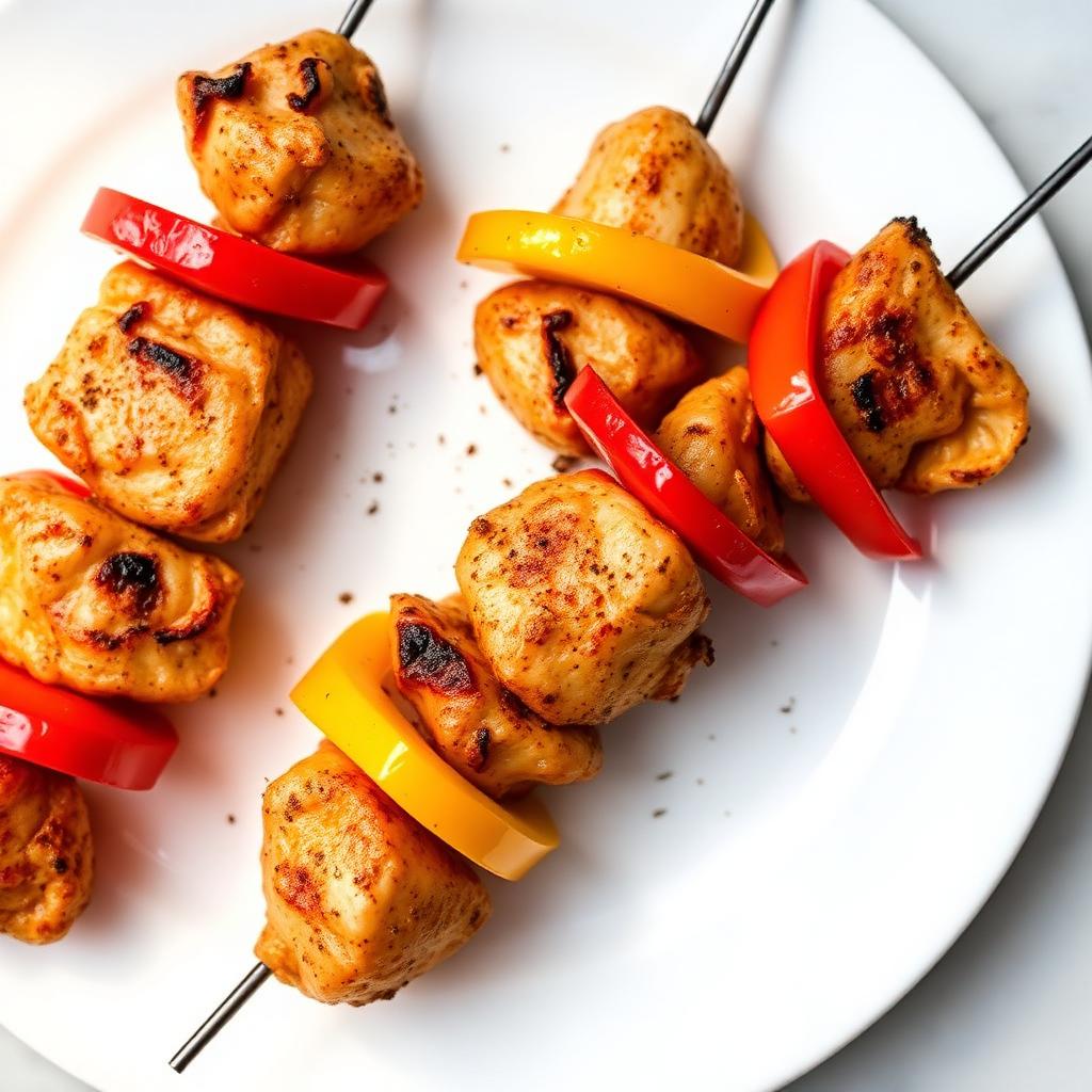 Foto della ricetta Spiedini di pollo e peperoni