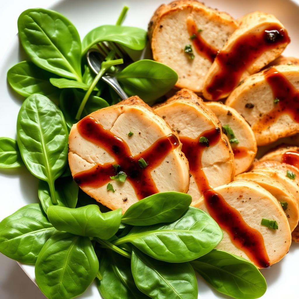 Foto della ricetta Tagliata di tacchino con spinaci