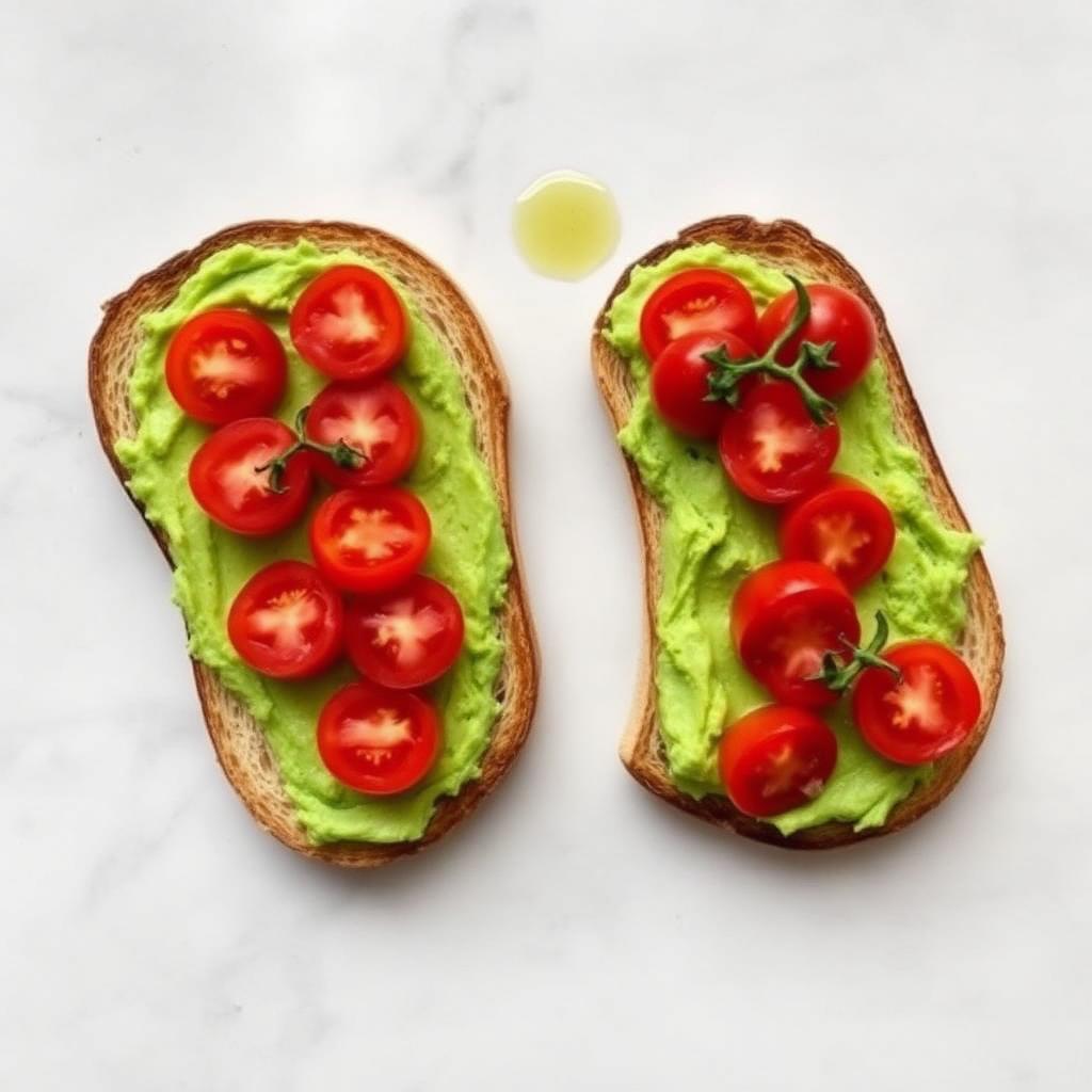Foto della ricetta Toast di pane senza glutine con avocado e pomodorini