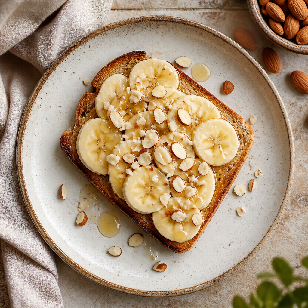 Foto della ricetta Toast senza glutine con mandorle e banana
