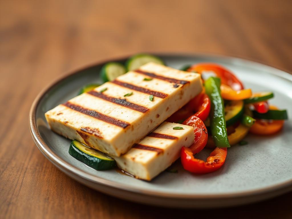 Foto della ricetta Tofu alla piastra con verdure