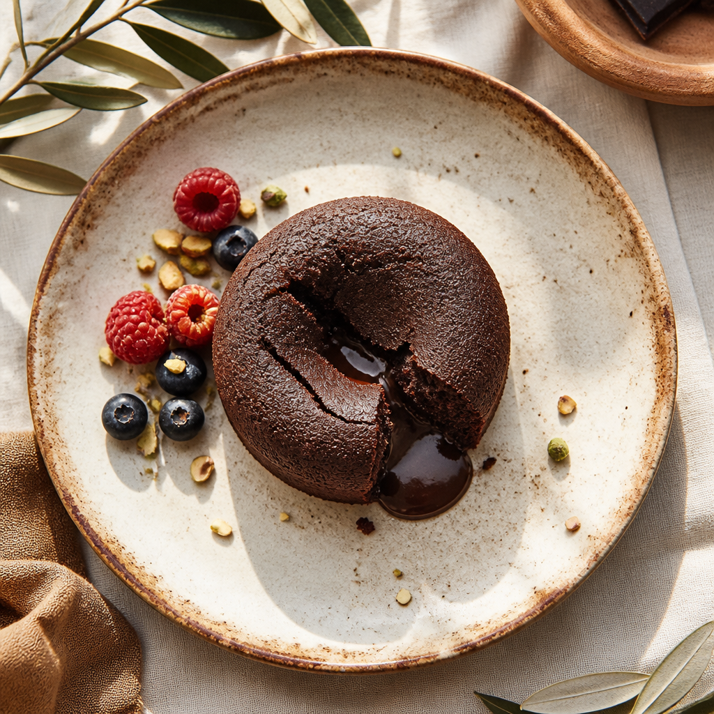 Foto della ricetta Tortino al cioccolato senza latte