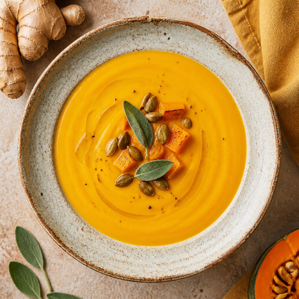 Foto della ricetta Vellutata di zucca, curcuma e zenzero